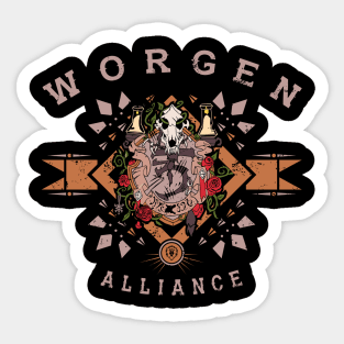 WORGEN - TRIBAL CREST Sticker